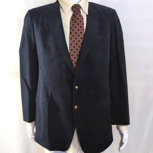 Men's Genuine Suede New Fashion Hong Kong Custom Navy Jacket Coat Blazer Sze 42R